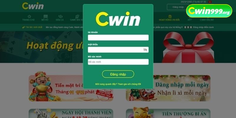 Đăng nhập CWIN