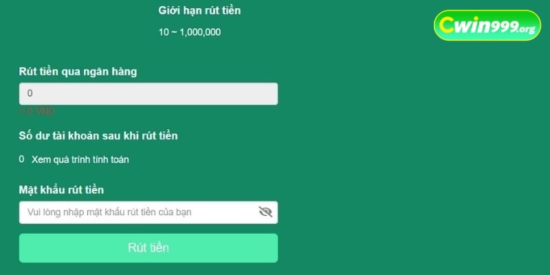 Rút tiền CWIN